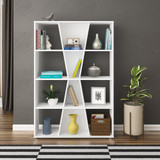 Naples White Medium Bookcase