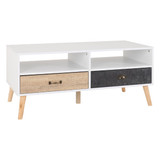 Nordic White 2 Drawer Coffee Table