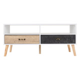 Nordic White 2 Drawer Coffee Table