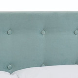 Pierre Aqua Velvet Fabric Bed Frame