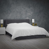 Berlin Silver Velvet Ottoman Bed Frame