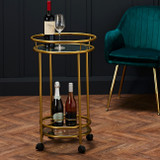 Collins Gold Effect Drinks Trolley