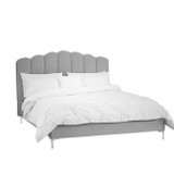 Willow Silver Velvet Bed Frame