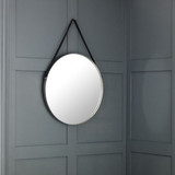 Opera Round Pewter Mirror