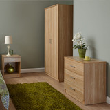 Panama Oak 3 Piece Bedroom Set