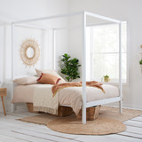 Mercia White Four Poster Bed Frame