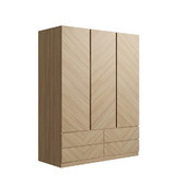 Catania Oak Herringbone 3 Door 4 Drawer Wardrobe