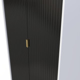 Linear Black and White 2 Door Wardrobe