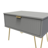 Linear Dust Grey 1 Drawer Midi Chest with Gold Hairpin Legs