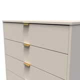 Linear Kashmir 4 Drawer Chest with Gold Hairpin Legs