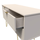 Linear Kashmir 4 Drawer Bed Box with Gold Hairpin Legs