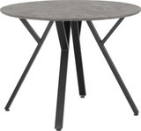 Athens Concrete and Black Round Dining Table