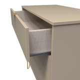 Linear Mushroom 3 Drawer Chest with Gold Hairpin Legs