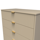 Linear Mushroom 5 Drawer Chest with Gold Hairpin Legs