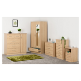 Nevada Sonoma Oak 2 Drawer Bedside Cabinet