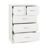 Nevada White 3+2 Drawer Chest