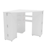 Olivia White Corner Folding Storage Dressing Table 