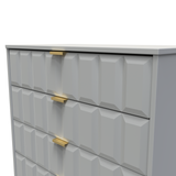 Cube Shadow Matt 4 Drawer Chest with Gold Hairpin Legs