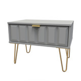 Cube Shadow Matt 1 Drawer Midi Chest with Gold Hairpin Legs