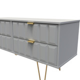 Cube Shadow Matt 4 Drawer Bed Box with Gold Hairpin Legs