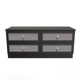 Rattan Black Ash 4 Drawer Bed Box 