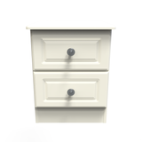 Pembroke Cream 2 Drawer Bedside Cabinet