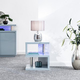 Polar Grey LED Lamp Table