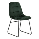 Athens Concrete and Black Round Dining Set with 4 Emerald Green Chairs 