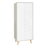 Dixie Dusty Grey and White 2 Door Wardrobe