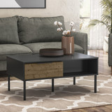 Madrid Black and Acacia Effect Coffee Table