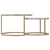 Dallas Gold and Marble Coffee Table Set