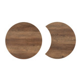 Athens Oak Effect and Black Duo Coffee Table Set 