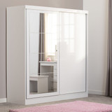 Nevada White Gloss 2 Door Sliding Wardrobe