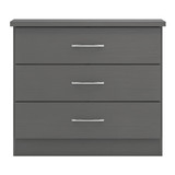 Nevada Grey 3D Effect 3 Drawer Chest