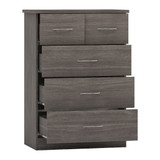 Nevada Black Wood Grain 3+2 Drawer Chest 