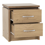 Charles Oak Effect 2 Drawer Bedside