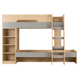 Pluto Grey and Oak Bunk Bed