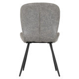 Set of 4 Quebec Grey Faux Leather Dining Chairs