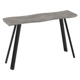 Quebec Concrete Effect and Black Wave Edge Console Table