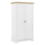 Toledo White and Oak 2 Door Wardrobe