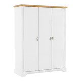 Toledo White and Oak 3 Door Wardrobe