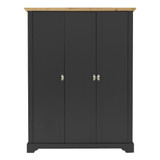 Toledo Grey and Oak 3 Door Wardrobe