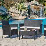 Newport Black 4 Piece Garden Set