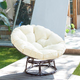 Monica Swivel Chair with Cream Cushions