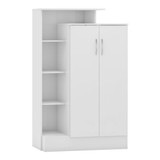 Nevada White Gloss Petite Open Shelf Wardrobe