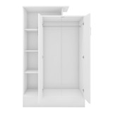 Nevada White Gloss Petite Open Shelf Wardrobe