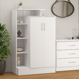 Nevada White Gloss Petite Open Shelf Wardrobe