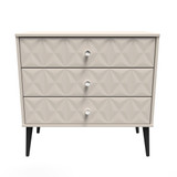 Pixel Kashmir Matt 3 Drawer Chest with Dark Scandinavian Legs