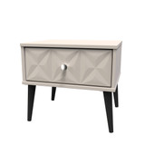 Pixel Kashmir Matt 1 Drawer Bedside Cabinet with Dark Scandinavian Legs