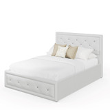 Hollywood White Ottoman Bed (5' King Size)